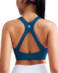 RUNNING GIRL Sports Bra for Women High Support, Molded Cup High Impact Sports Bras with Sewn in Pads Workout Running Bra