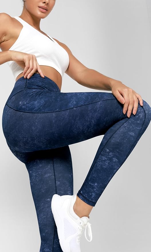 ODODOS Women's High Waisted Yoga Leggings with Pockets, Tummy Control Non See Through Workout Athletic Running Yoga Pants