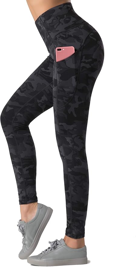Dragon Fit High Waist Yoga Leggings with 3 Pockets,Tummy Control Workout Running 4 Way Stretch Yoga Pants