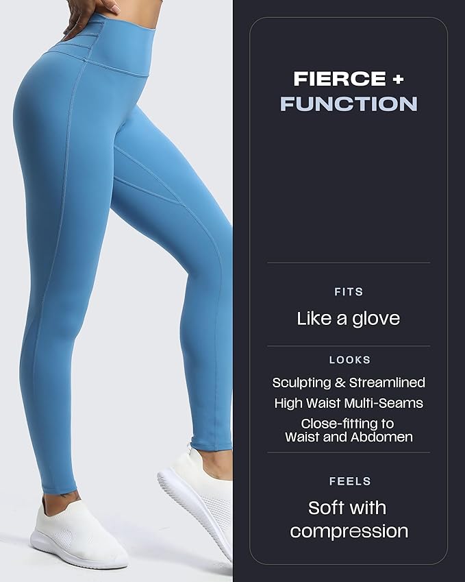Aoxjox High Waisted Workout Leggings for Women Trinity Yoga Pants 26.5"