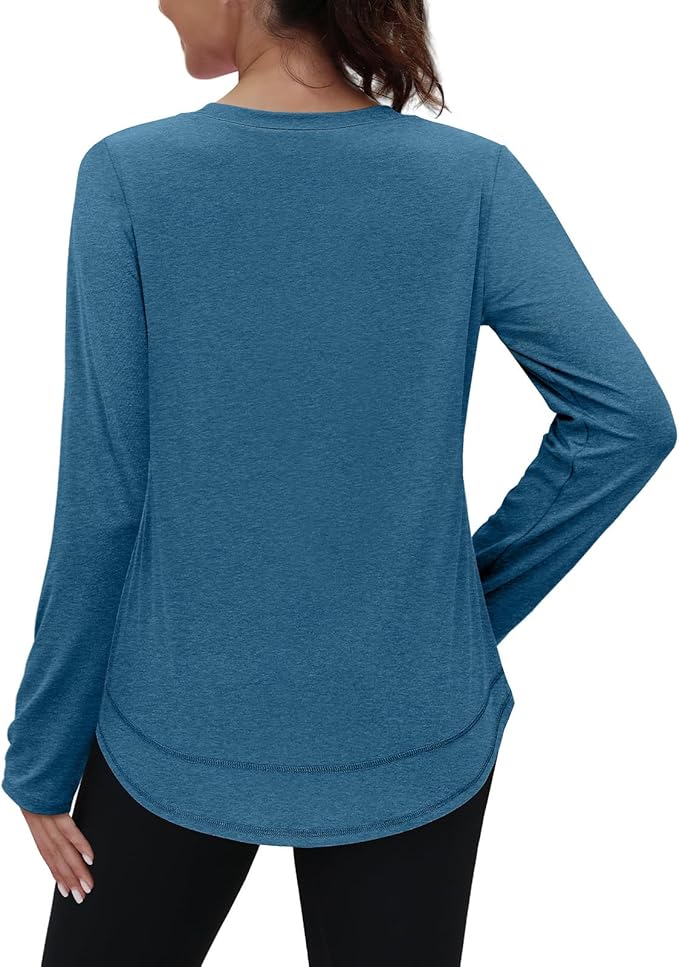 XIEERDUO Women's Workout Tops Long Sleeve Quick Dry Shirts for Hiking Running S-3XL