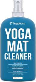 TreeActiv Yoga Mat Cleaner Spray, 4 fl oz, Cleaning Spray for Yoga Accessories, All Purpose Mat Spray for Gym Equipment, Workout Mat Spray With Tea Tree Oil, Yoga Mat Spray Cleaner, with 2000 Sprays
