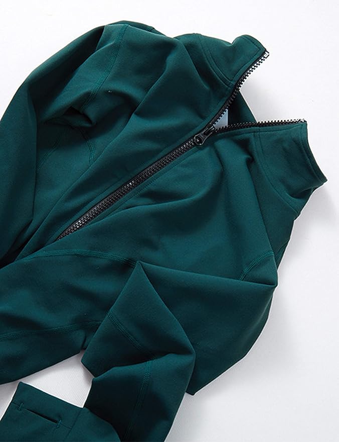 Gihuo Women's Workout Jacket Lightweight Zip Up Athletic Cropped Running Jacket