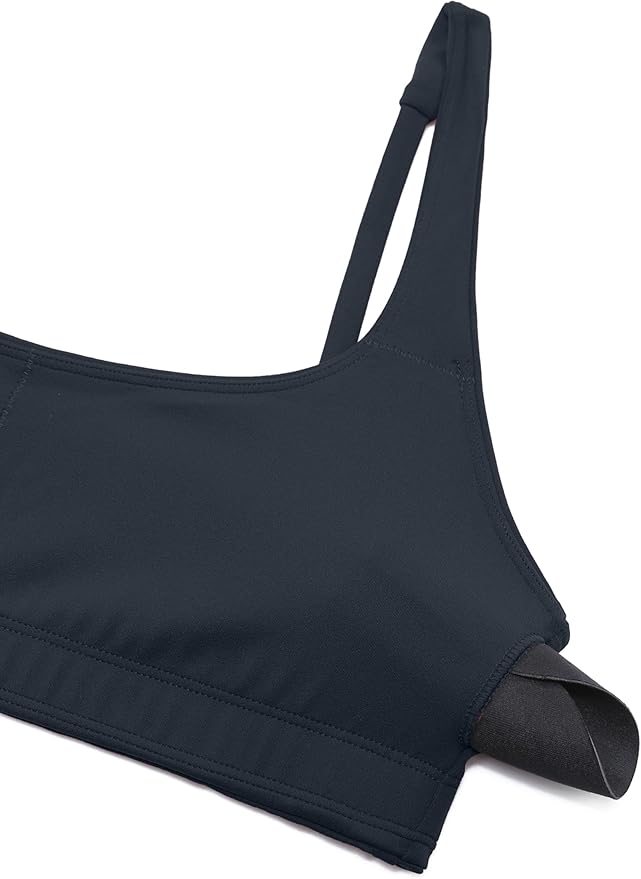 CRZ YOGA Butterluxe Square Neck Spaghetti Strap Sports Bras for Women - Low Coverage Yoga Wireless Padded Cami Crop Top