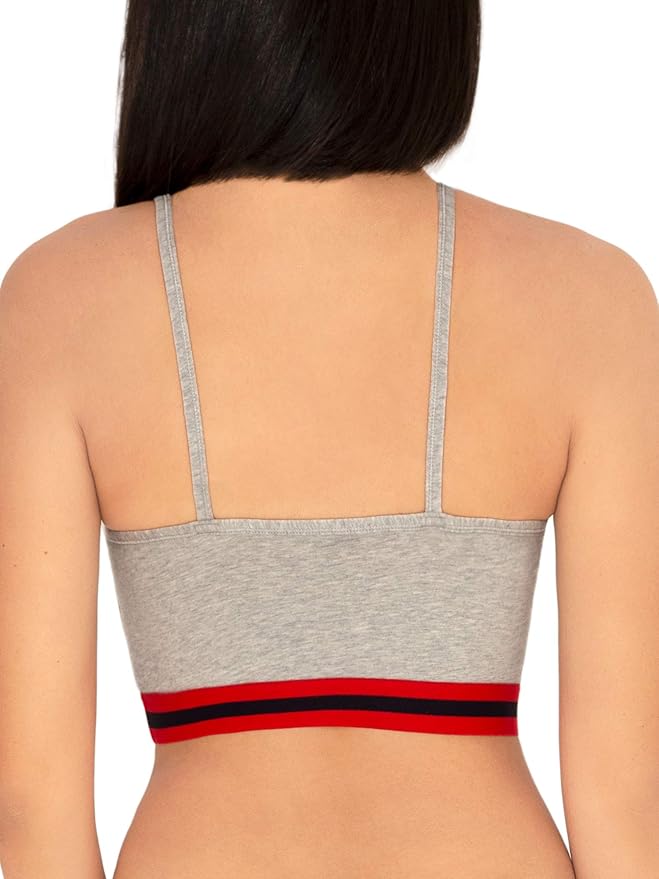 Fruit of the Loom Women's Spaghetti Strap Cotton Sports Bra - All-Day Comfort & Easy Movement