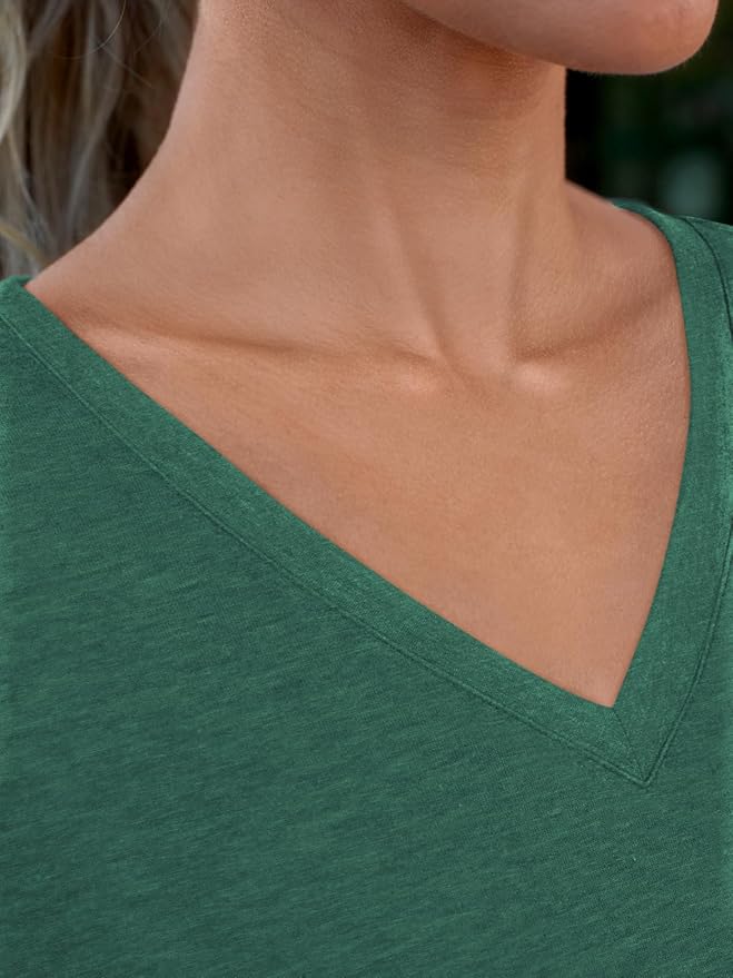 AUTOMET T-Shirts Short Sleeve V Neck Tees Tops for Women Fashion Trendy Lightweight Soft Casual Summer Outfits Clothes 2026