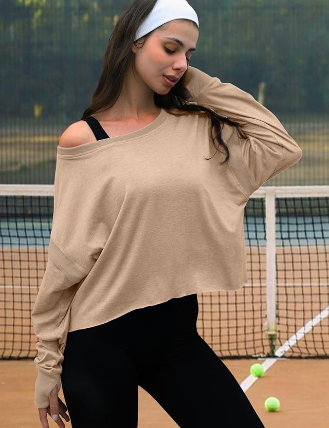 UNIANKIYA Open Back Workout Tops for Women Long Sleeve Cropped Athletic Clothes Gym Running Yoga Low Impact Sports T Shirts