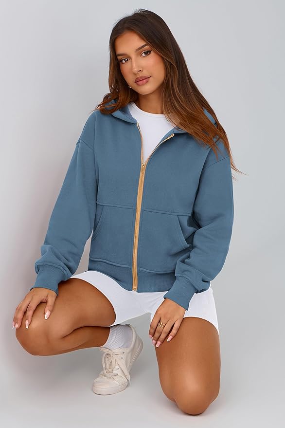 PRETTYGARDEN Hoodies for Women Sweatshirt Zip Up Hoodie Fall Fashion 2026 Trendy Long Sleeve Jackets Winter Clothing Outfits