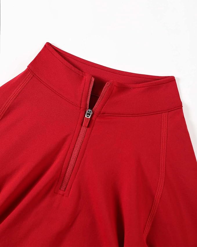 AUROLA Influence Workout Jacket for Women, Half Zip Cropped Slim Fit Long Sleeve Yoga Jackets Athletic Top with Thumb Holes
