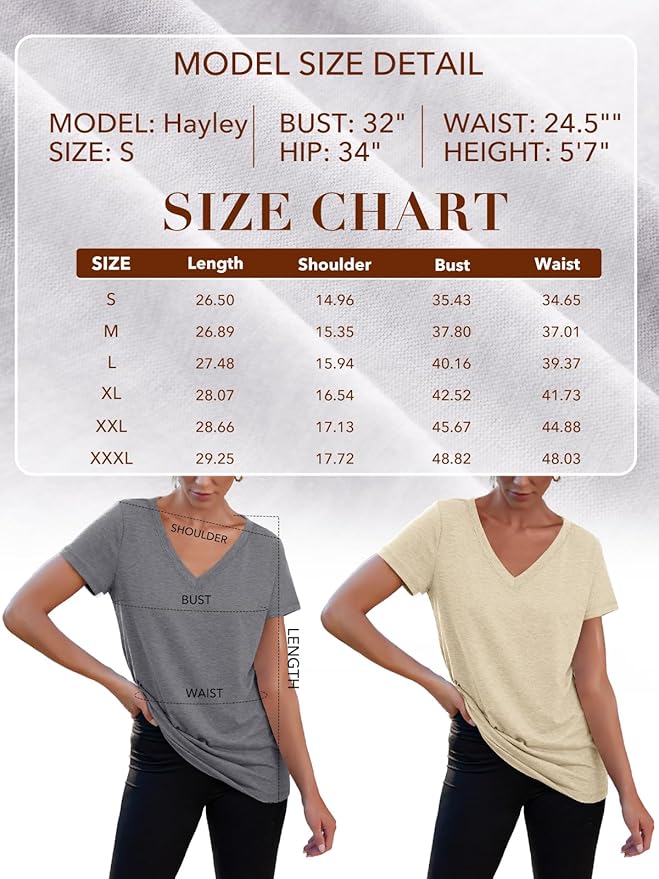 AUTOMET T-Shirts Short Sleeve V Neck Tees Tops for Women Fashion Trendy Lightweight Soft Casual Summer Outfits Clothes 2026