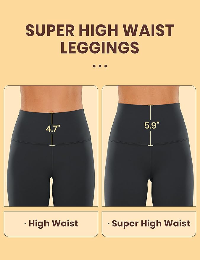 CRZ YOGA Butterluxe Super High Waist Leggings 25"- Buttery Soft Womens Yoga Pants Workout Over Belly