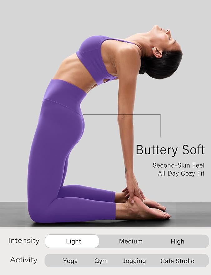 Unthewe Naked-Feel No Front Seam Leggings for Women - High Waisted Buttery Soft Workout Yoga Pants 25"