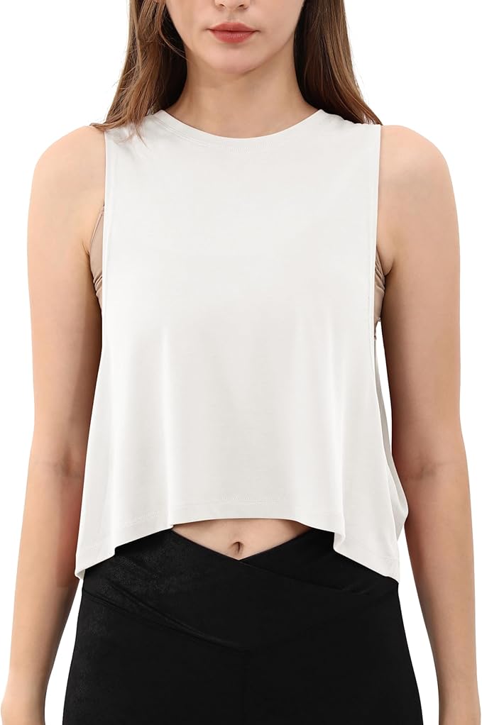 ODODOS 3-Pack Loose Tank Tops for Women Sleeveless Gym Athletic Workout Tops Yoga Shirts
