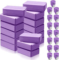 Wettarn 30 Pack Yoga Block and Strap Set 15 Pcs Non-Slip Yoga Blocks with 15 Pcs Metal D Ring Stretching Exercise Workout Fitness Accessory for Gym