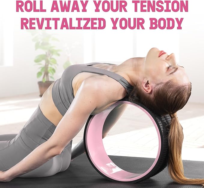 Yes4All Yoga Wheel Roller, 500 lb Capacity Back Cracker Roller for Comfort HIPS & Neck, Available in 6”/10”/12” Sizes