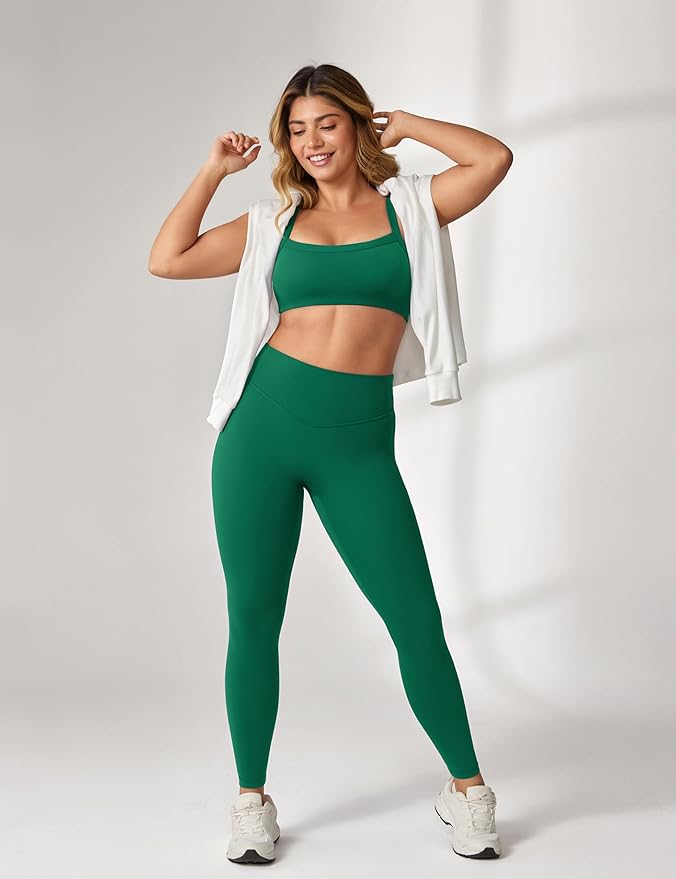 UNISSU Hugcurve Adjustable Sports Bra Square Neck Wireless Padded Yoga Workout Tops