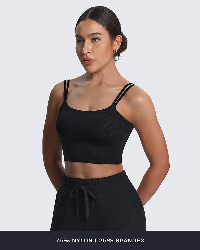 Aoxjox Women's Workout Sports Bras Fitness Yoga Crop Tank Metamorph Twist Back Cami