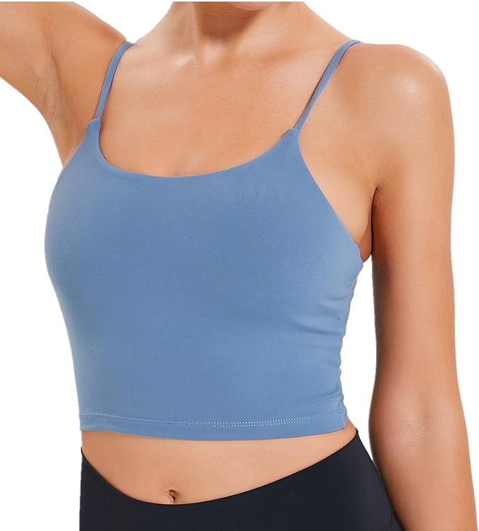 Lemedy Women Padded Sports Bra Fitness Workout Running Shirts Yoga Tank Top