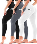 3 Pack Leggings for Women-No See-Through High Waisted Tummy Control Yoga Pants Workout Running Legging