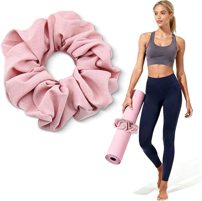 Yoga Mat Scrunchie - Stylish Holder, Durable & Elastic Fabric - Fits All Standard Mats (Mat Not Included)