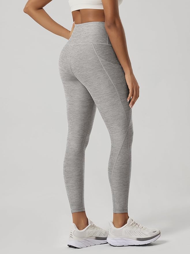 ODODOS Women's High Waisted Yoga Leggings with Pockets, Tummy Control Non See Through Workout Athletic Running Yoga Pants