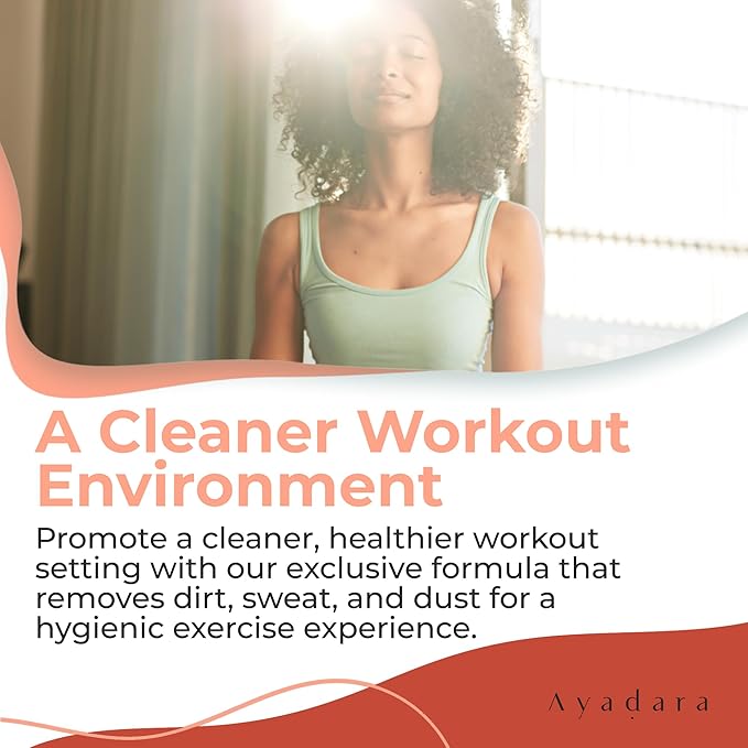 Yoga Mat Cleaner Spray, Cleaning Spray for Yoga Accessories, All Purpose Mat Spray for Gym Equipment, Workout Mat Spray With Tea Tree Oil, Yoga Mat Spray Cleaner, 1000 Sprays per Bottle 2-Pack