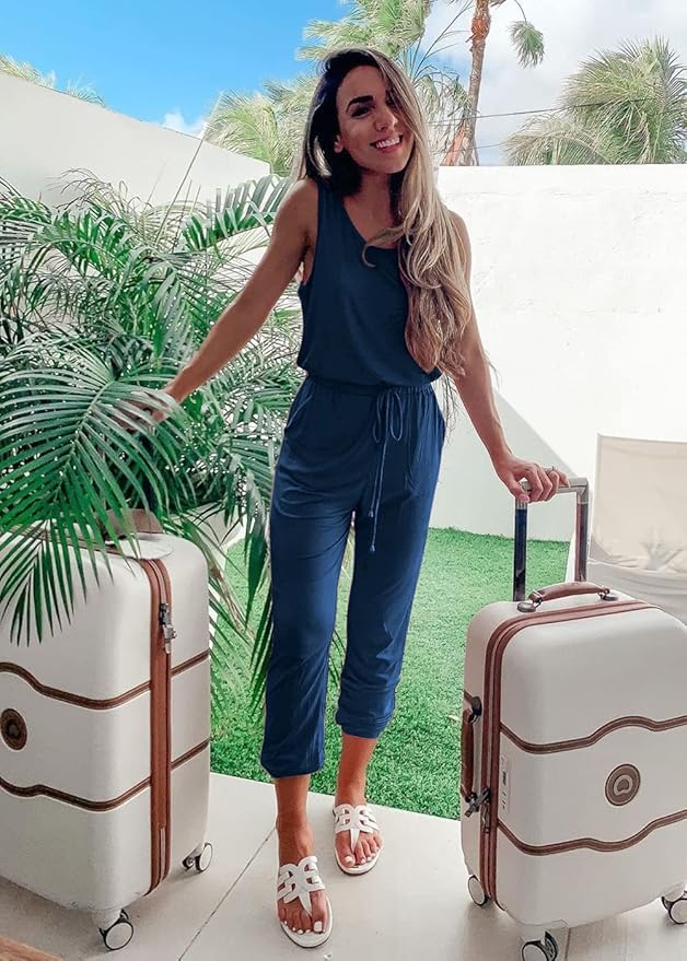 PRETTYGARDEN Women's Two Piece Outfit Sets Casual Summer Sleeveless Matching Lounge Wear Spring Travel Clothes Tracksuit