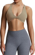 Aoxjox Women's Workout Sports Bras Fitness Metamorph Sienna Twist Bra Yoga Crop Tank