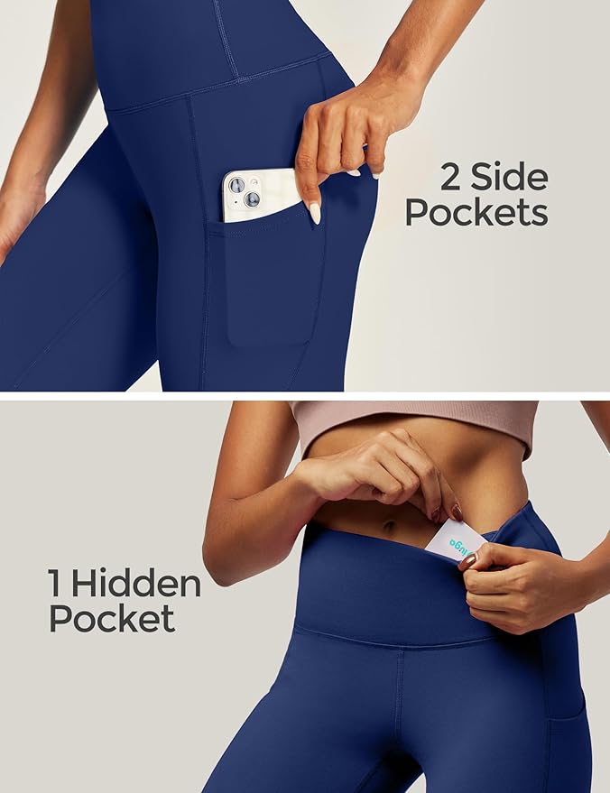 IUGA High Waist Yoga Pants with Pockets, Leggings for Women Tummy Control, Workout Leggings for Women 4 Way Stretch