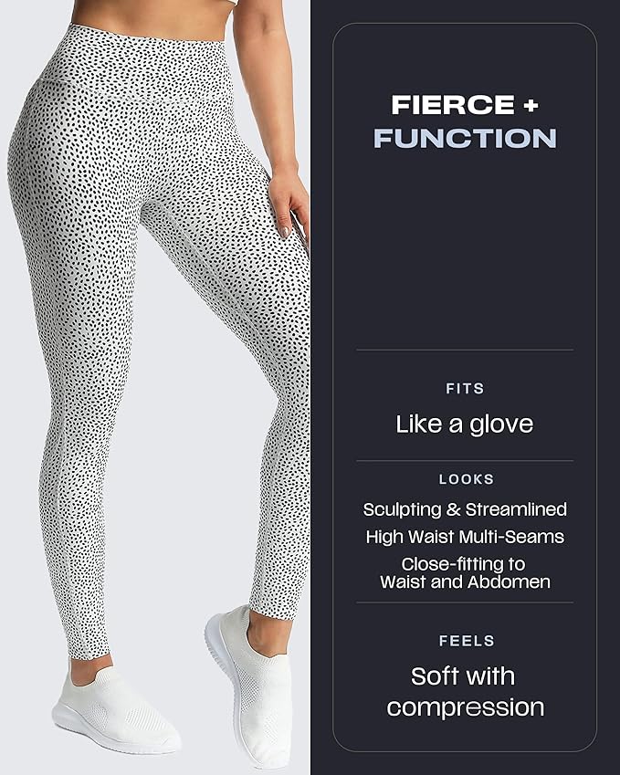 Aoxjox High Waisted Workout Leggings for Women Trinity Yoga Pants 26.5"