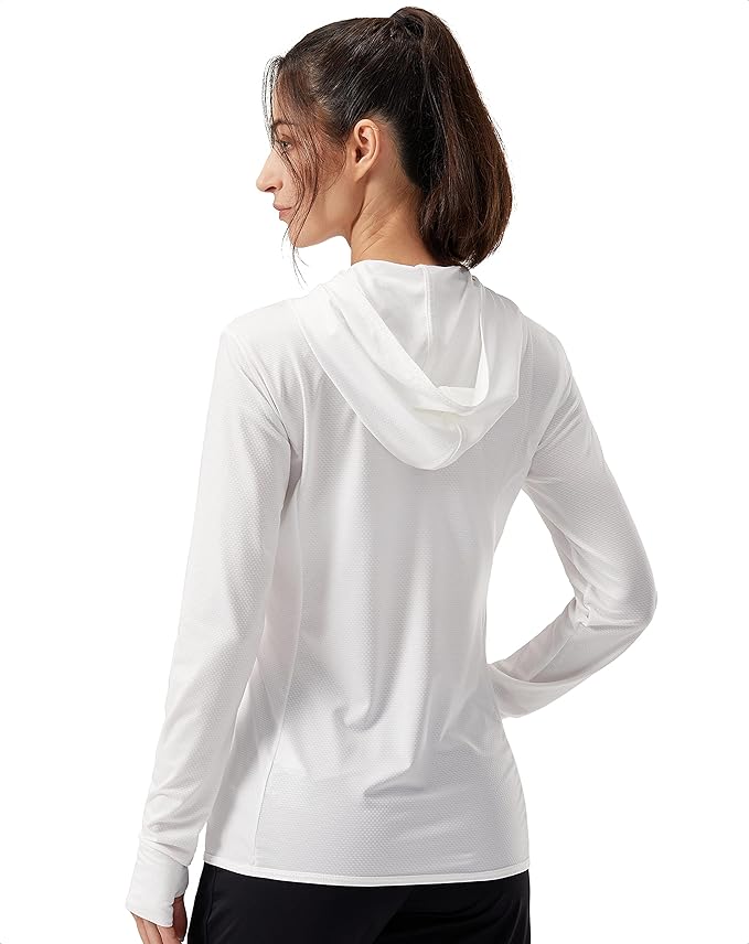 Soothfeel Women's UPF 50+ Sun Protection Hoodie Jacket Lightweight Long Sleeve Sun Shirt for Women with Pocket Hiking Outdoor