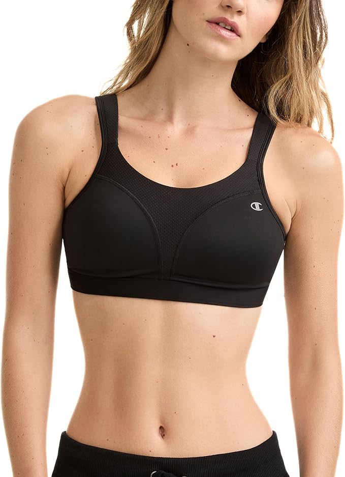 Champion Womens Women's Sports Bra, High-Impact, Maximum Support, Breathable, Moisture Wicking