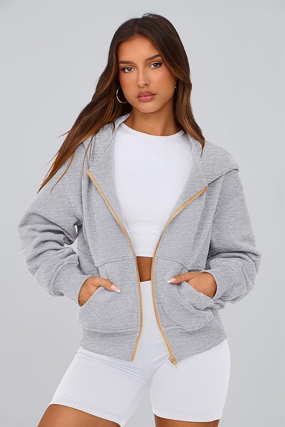 PRETTYGARDEN Hoodies for Women Sweatshirt Zip Up Hoodie Fall Fashion 2026 Trendy Long Sleeve Jackets Winter Clothing Outfits