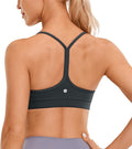 CRZ YOGA Butterluxe Y Back Sports Bras for Women - Padded Racerback Low Impact Spaghetti Thin Strap Workout Yoga Top