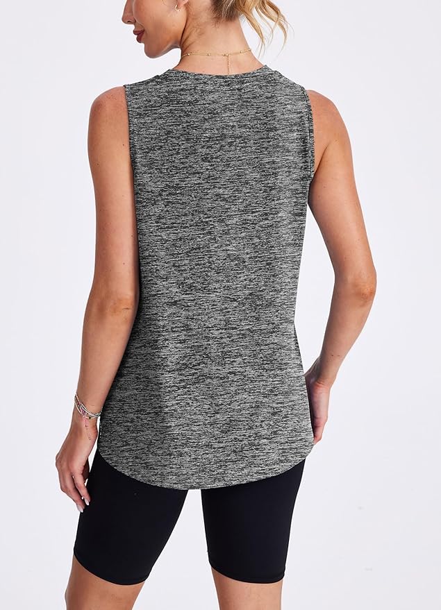 Womens Workout Tank Tops Lightweight Sleeveless Shirts for Women Loose Fit Tops for Athletic Running Tennis Yoga