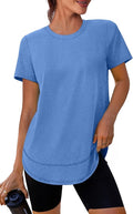 XIEERDUO Womens Workout Tops Short Sleeve Shirts Quick Dry Outfits for Hiking Running S-3XL
