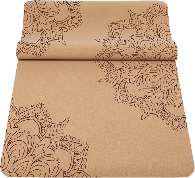 Premium Cork Yoga Mat Non Slip Thick Cork Exercise & Fitness Mat for Yoga, Pilates, & Home Workouts(72" x 24" x 5mm Thick)