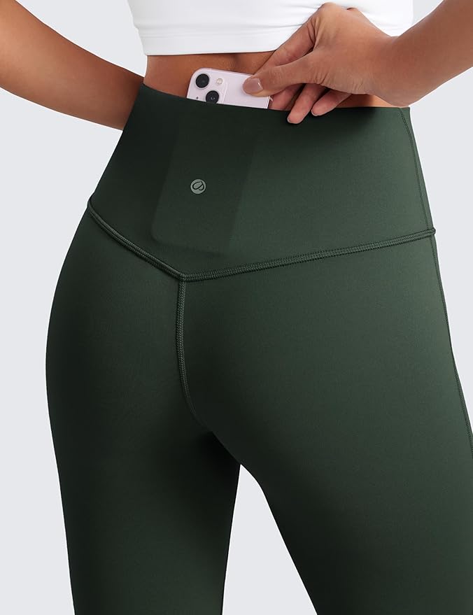 CRZ YOGA Butterluxe Flare Leggings 29"/30.5"/32"/33.5" - High Waist Bootcut Wide Leg Lounge Womens Yoga Pants with Pocket