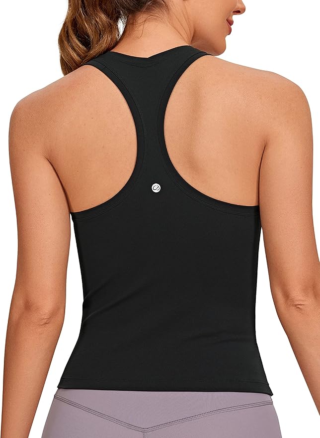 CRZ YOGA Butterluxe Racerback Tank Tops for Women - Yoga Workout Casual Gym Athletic Camisole Tight Sleeveless Shirts