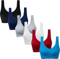 Vermilion Bird Women's 3 Pack Seamless Comfortable Sports Bra with Removable Pads