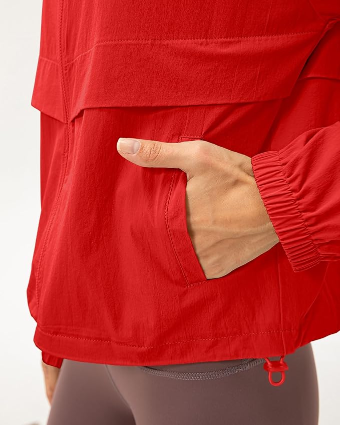 Locachy Women's Lightweight Zip Up Athletic Jacket Stand Collar Windproof Sun Protection Workout Outdoor Jacket