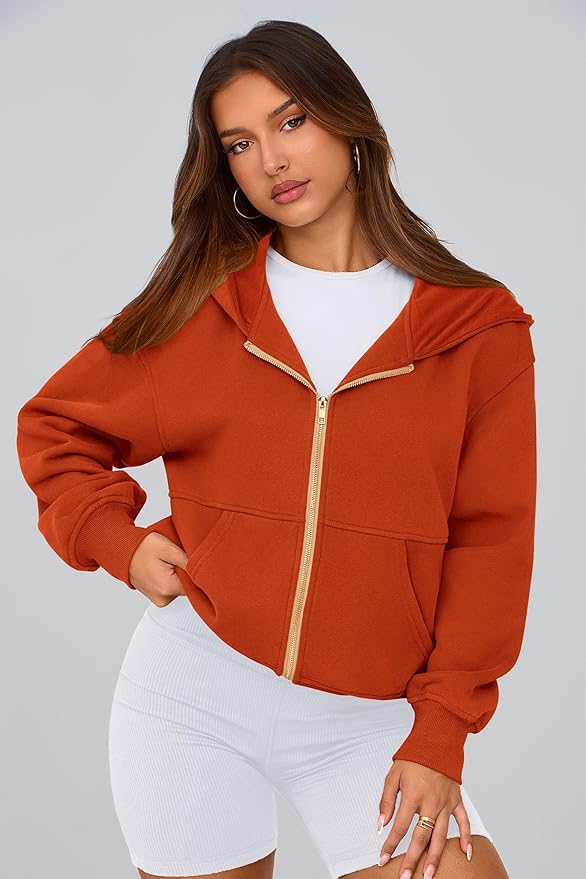 PRETTYGARDEN Hoodies for Women Sweatshirt Zip Up Hoodie Fall Fashion 2026 Trendy Long Sleeve Jackets Winter Clothing Outfits