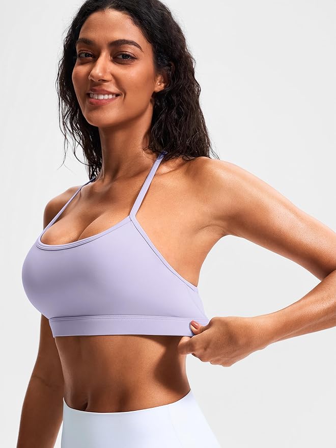 JOYSPELS Comfy Racerback Sports Bras for Women with Removable Pads Luxury Dupe for Workout & Daily Use, A-C Cups