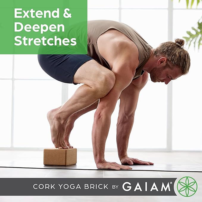 Gaiam Yoga Block - Supportive Latex-Free Eva Foam - Soft Non-Slip Surface with Beveled Edges for Yoga, Pilates, Meditation