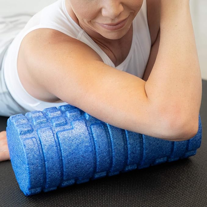 The Original Body Roller - High Density Foam Roller Massager for Deep Tissue Massage of The Back and Leg Muscles - Self Myofascial Release of Painful Trigger Point Muscle Adhesions - 13" Blue