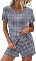 Ekouaer Womens Pajama Sets Short Sleeve Pajamas for Women Sets 2 Piece Lounge Sets Soft Sleepwear PJS
