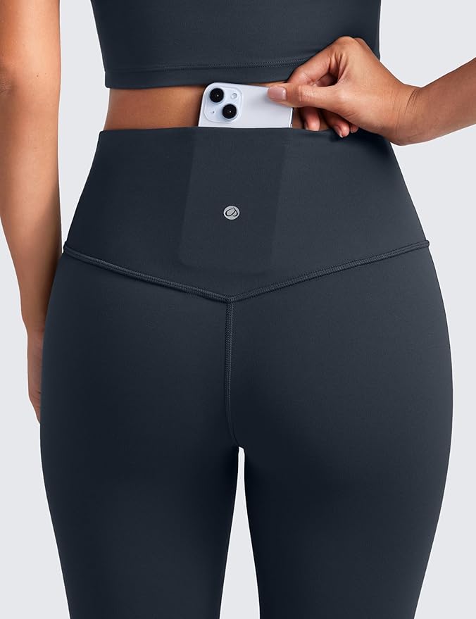 CRZ YOGA Butterluxe Flare Leggings 29"/30.5"/32"/33.5" - High Waist Bootcut Wide Leg Lounge Womens Yoga Pants with Pocket