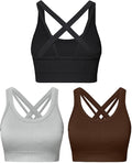 Sports Bras for Women HIigh Support, Criss-Cross Back Padded Strappy High Impact Sports Bras for Women Large Bust