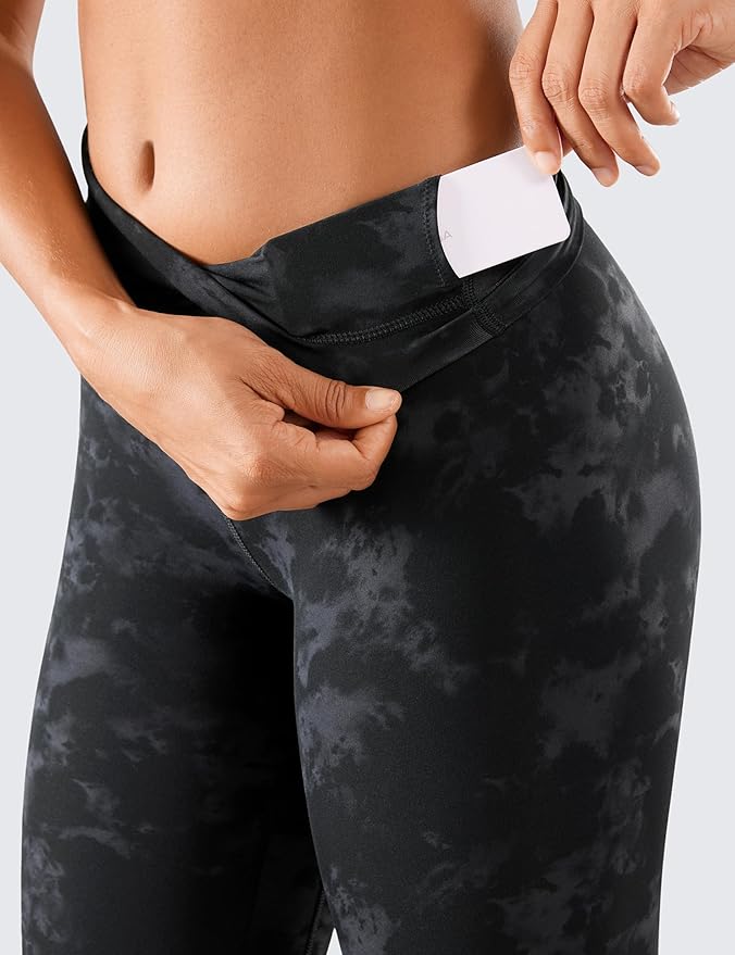 CRZ YOGA Naked Feeling Workout Leggings 25'' - High Waist Yoga Training Tight Womens Pants