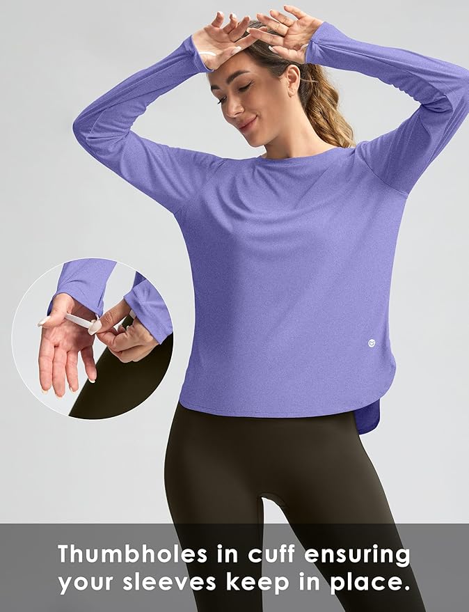 Women's Sun Shirts UPF 50+ Long Sleeve UV Protection Shirt Lightweight Quick Dry Workout Hiking Tops for Women